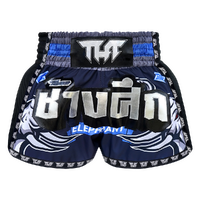 TUFF - Blue War Elephant Retro Muay Thai Shorts