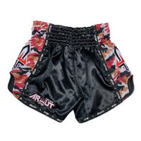 ARWUT - Camo Edition Muay Thai Shorts - Black/Red - Extra Extra Small