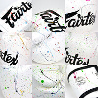 FAIRTEX - White Painter Boxing Gloves with Red Piping (BGV14PT) - 12oz