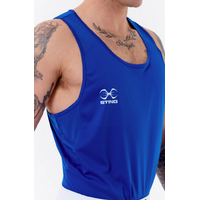 STING - Mettle Mens AIBA Approved Boxing Singlet 2.0 - Blue/Small