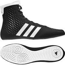 black and white adidas boxing boots