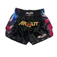 ARWUT - 'Illusion' Muay Thai Shorts - Black/Red