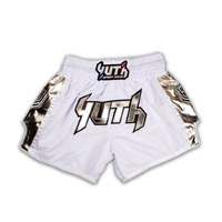 YUTH - Hologram Muay Thai Shorts - White/Gold