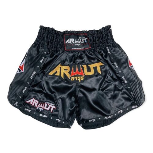 ARWUT - Carbon Edition Muay Thai Shorts - Black - Extra Extra Small