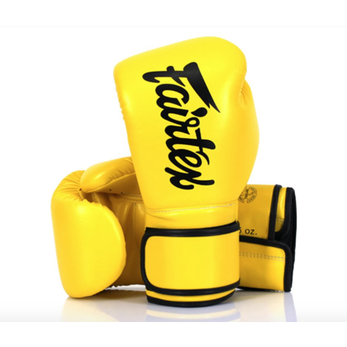 FAIRTEX - BGV14 Microfibre Boxing Gloves (BGV14) - Yellow/12oz 