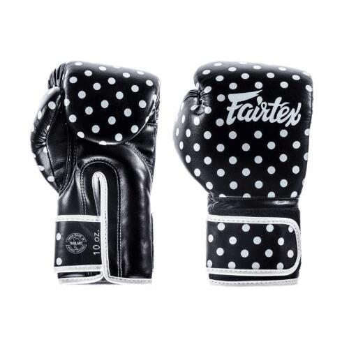 FAIRTEX - Black Polka Dot Boxing Gloves (BGV14BP) - 10oz