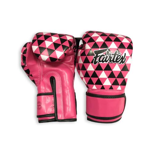 FAIRTEX - Pink Optical Art-Prism Boxing Gloves (BGV14PB) - 16oz
