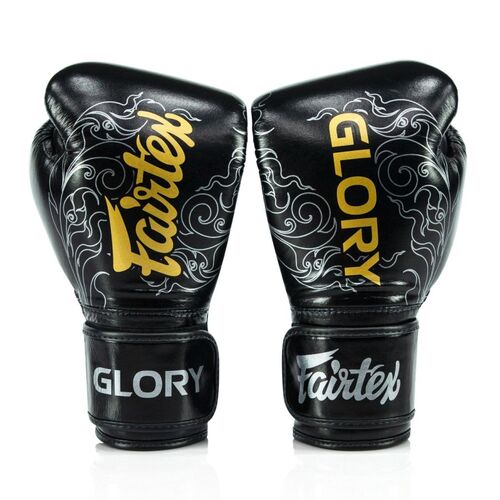 FAIRTEX - Glory 3 Boxing Gloves (BGVG3) - Black/Silver - 12oz