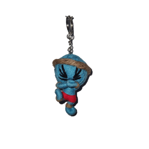 Keyring - Mini Muay Thai Man - Light Blue