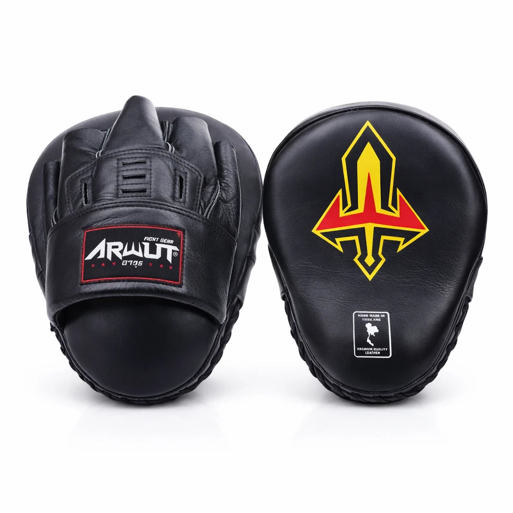 Black focus pads with visible branding on a white background
