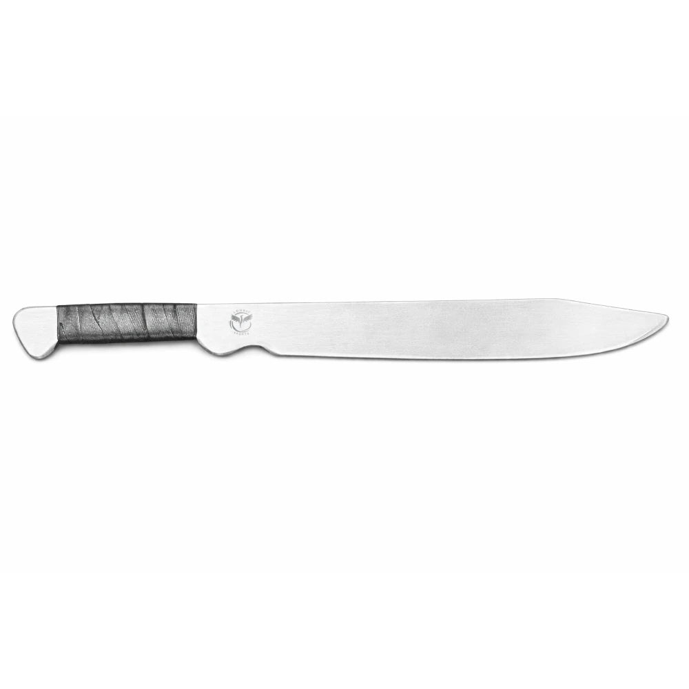 Training knife with a black handle on a white background