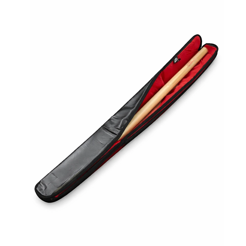 Black and red bo case with training bo inside on a white background
