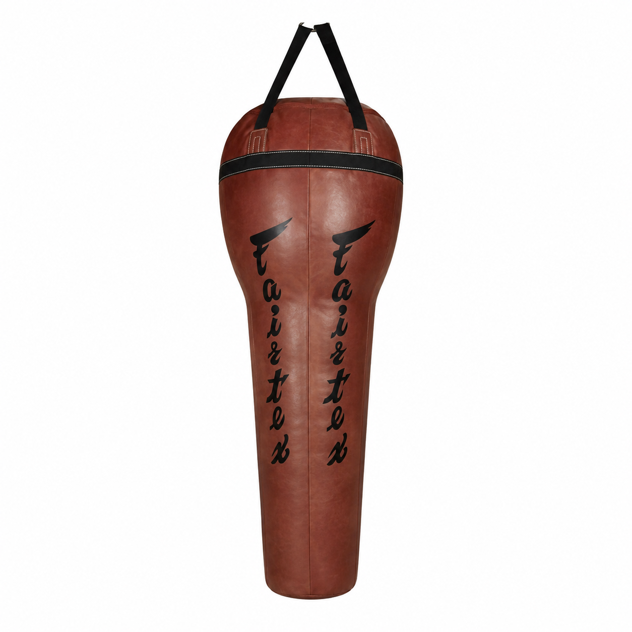 Brown punching bag with 'Fairstein' branding on a white background