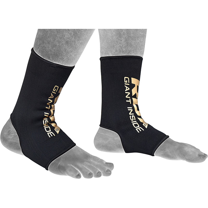 Black ankle support sleeves with 'Giant Inside' branding on a white background