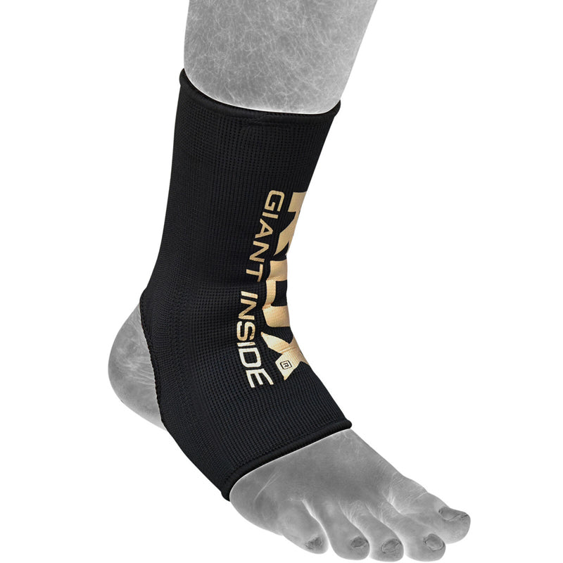 Black ankle support brace with 'Giant Inside' text on a white background