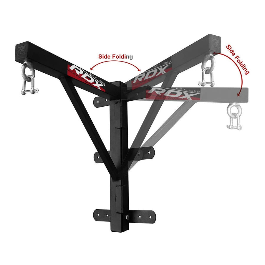 RDX punching bag bracket with side folding feature on a white background