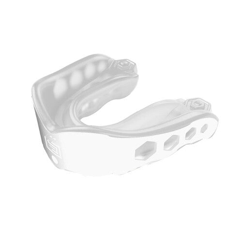White mouthguard on a white background