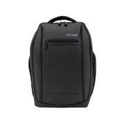 Black backpack with 'STING' branding on a white background