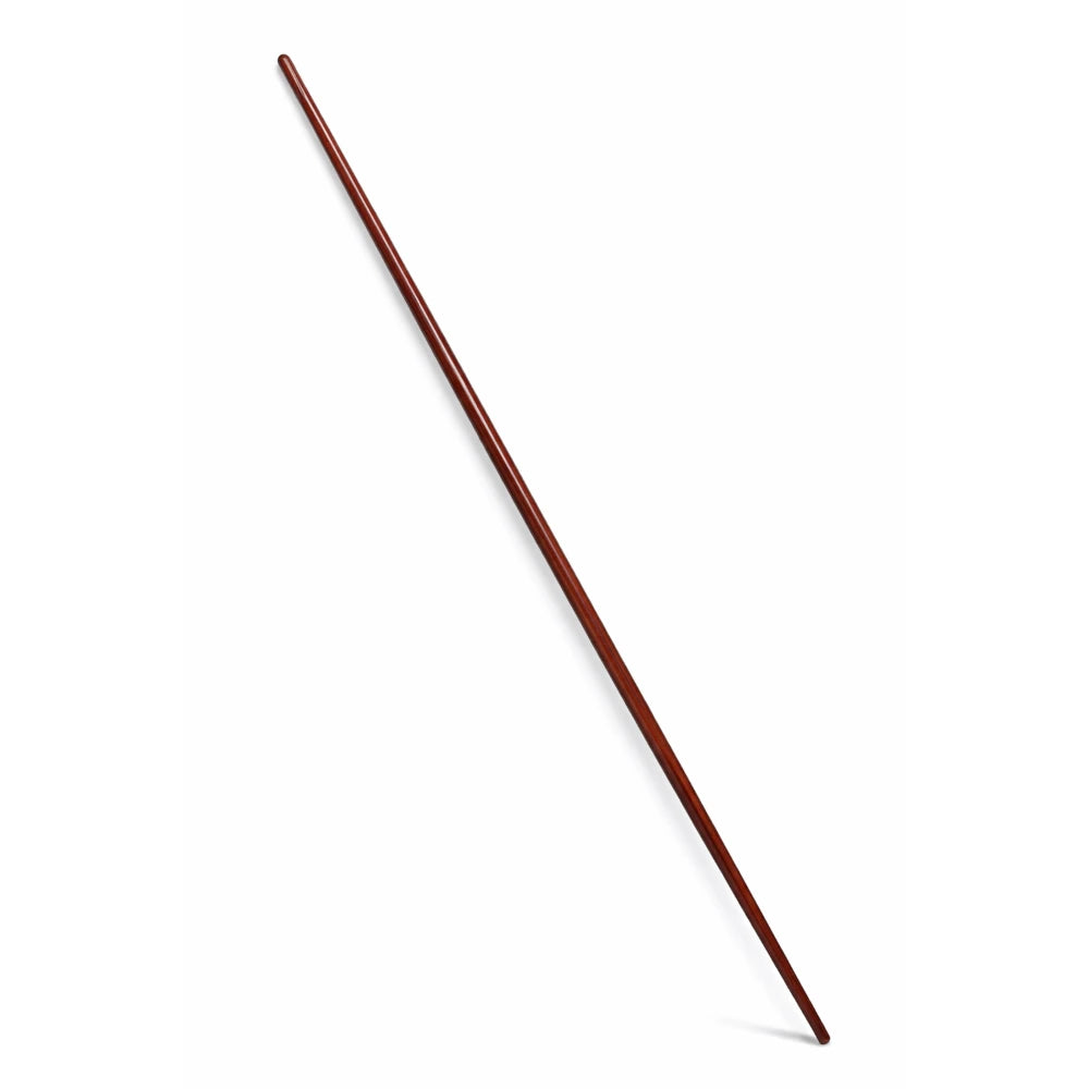 Long wooden bo staff on a white background