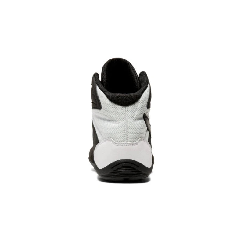 Black and white wrestling sneaker on a white background
