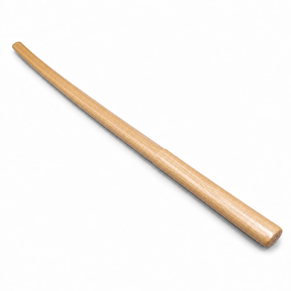 Beech Bokken sword on a white background