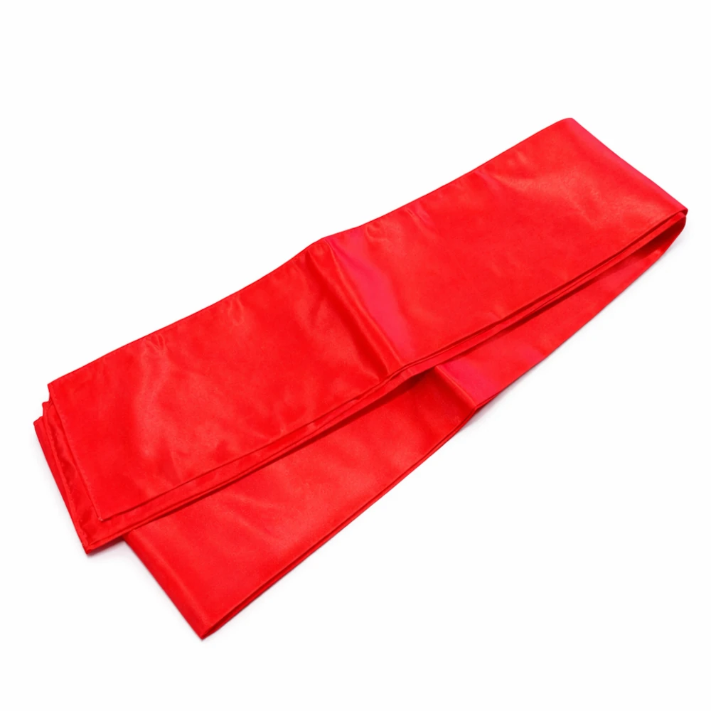 Folded red fabric on a white background