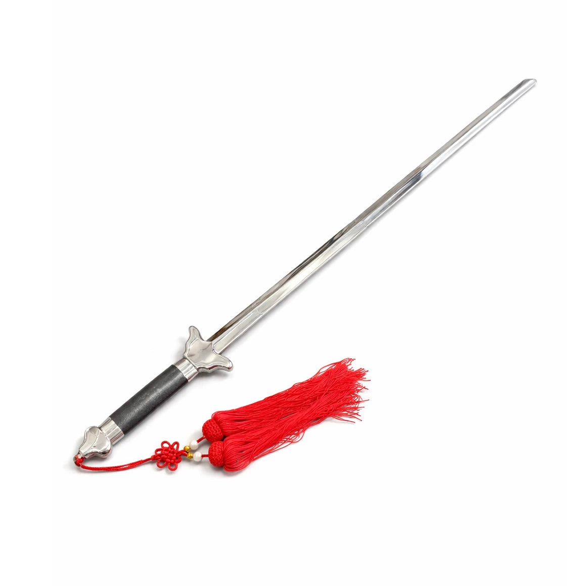 Sword with a red tassel on a white background