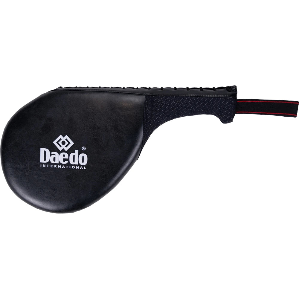 Black martial arts pad with 'Daedo International' logo on a white background