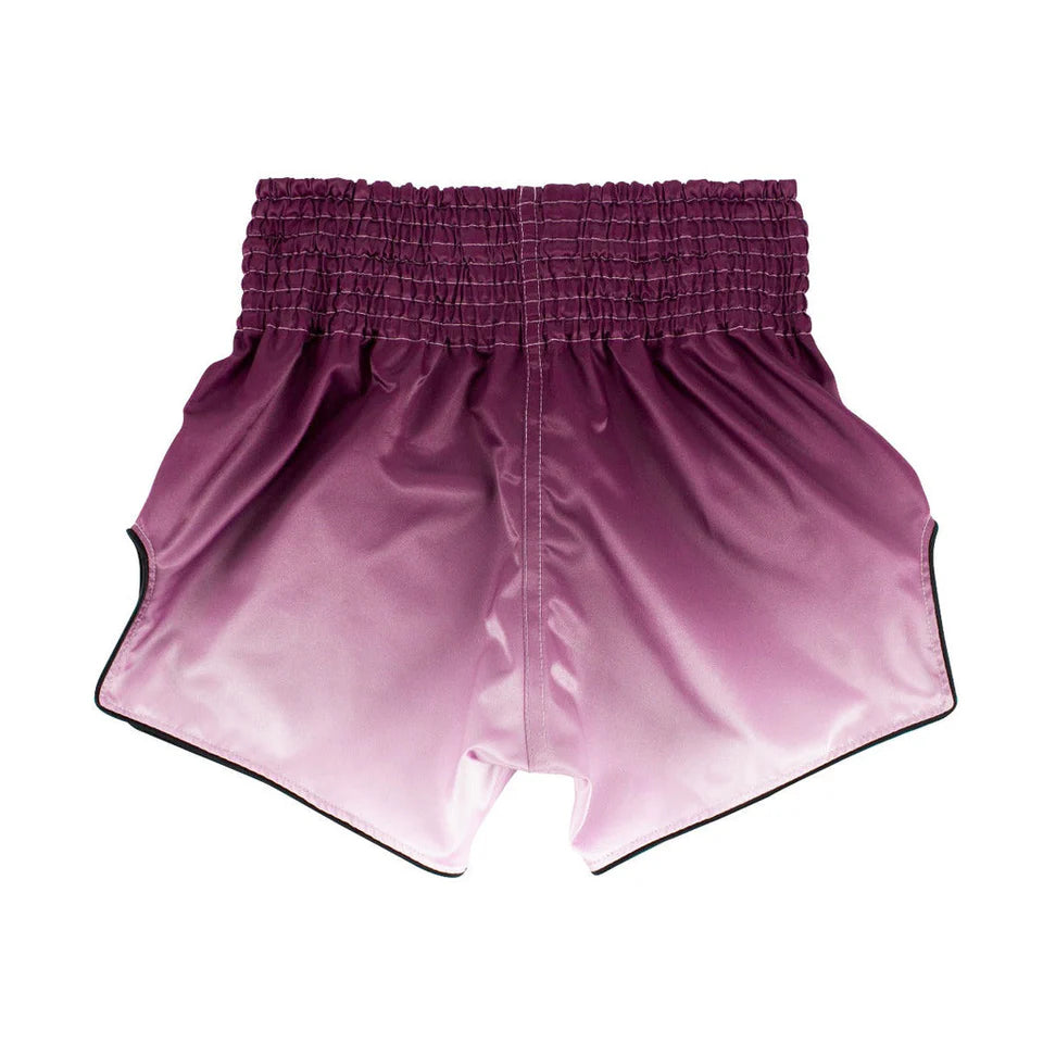 Shiny pink shorts with a white background
