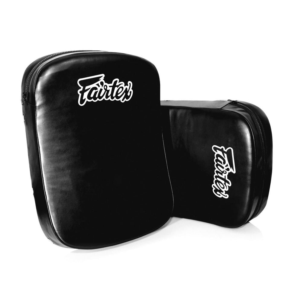 Black Muay Thai shield with Fairtex logo on a white background
