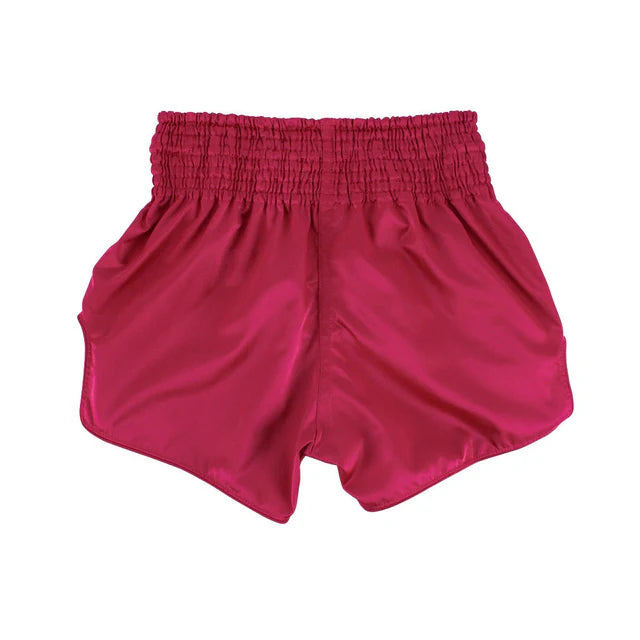 Pink Muay Thai shorts on a white background