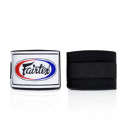 Black boxing hand wraps with Fairtex logo on a white background