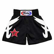 Black Fairtex satin boxing shorts