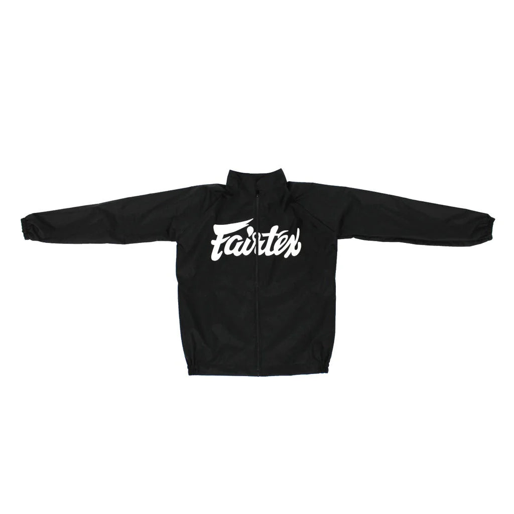 Black jacket with 'Fairtex' logo on a white background