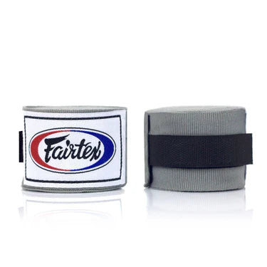 Two boxing hand wraps with Fairtex logo on a white background