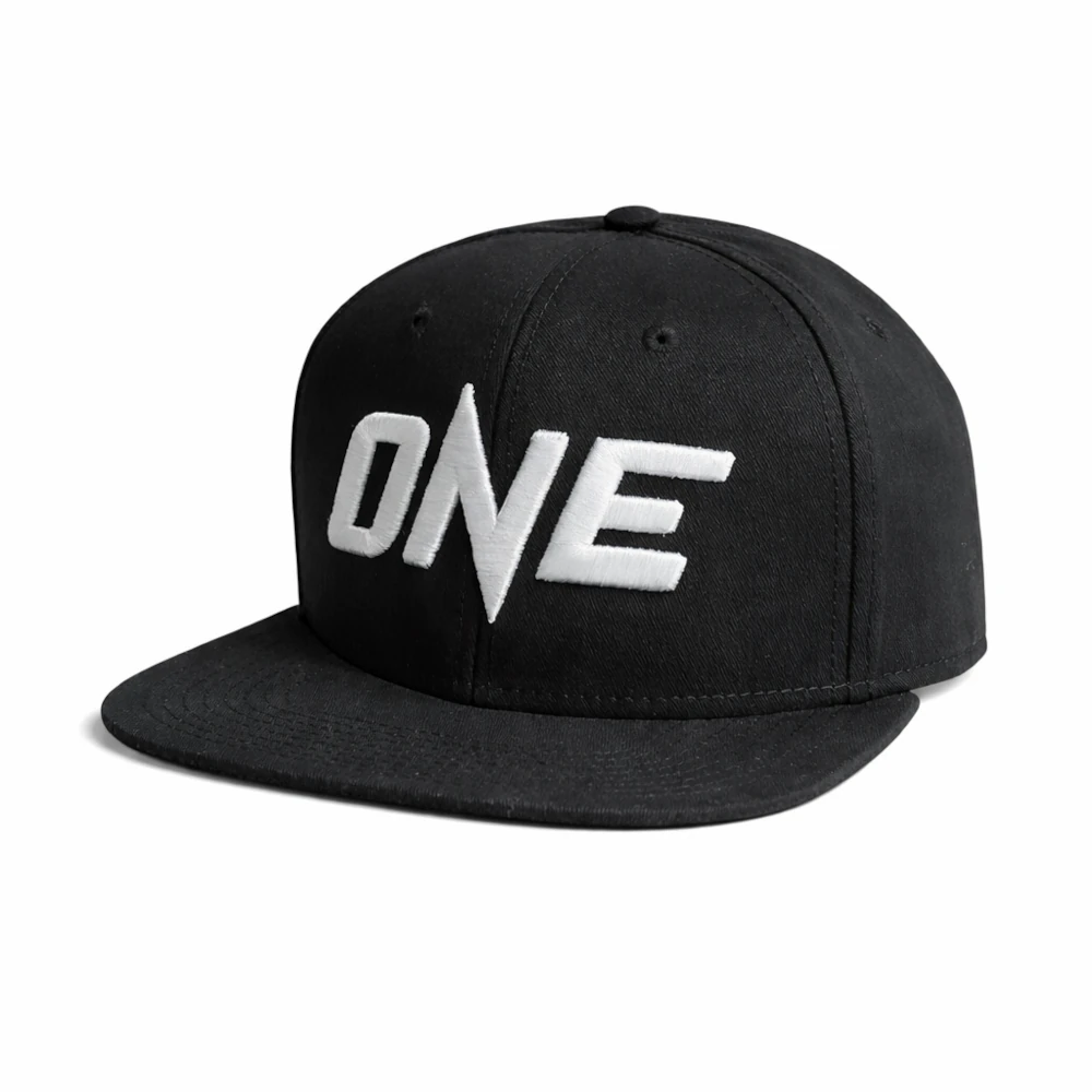 Black cap with 'ONE' logo on a white background