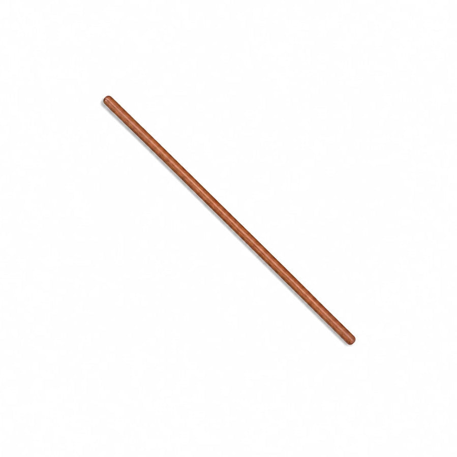 38' Red oak jo staff on a white background