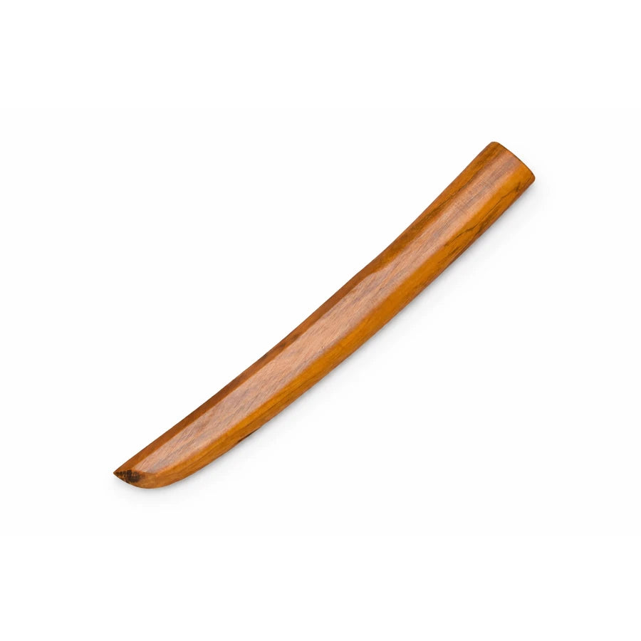 Wooden Red Oak Tanto training weapon on a white background