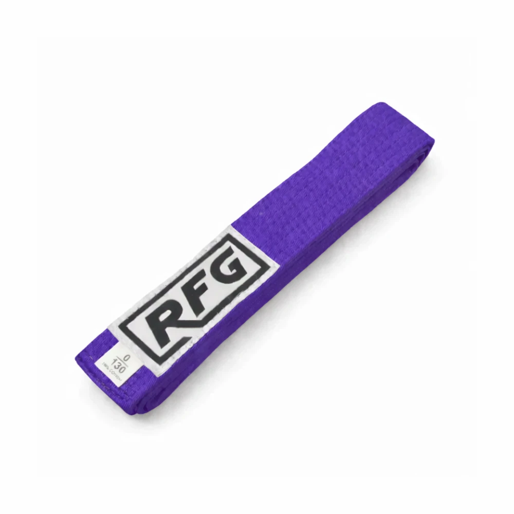 Purple belt with RFG logo on a white background