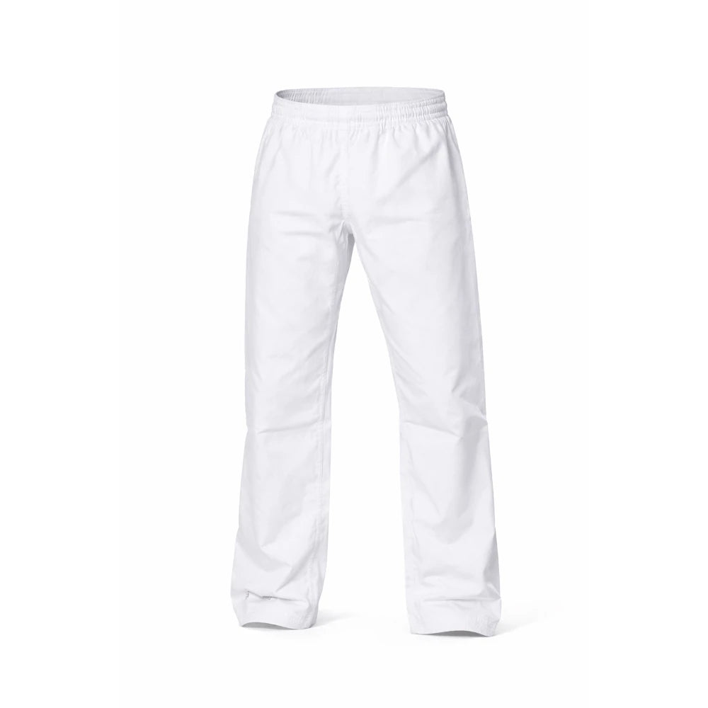 White martial arts pants on a white background