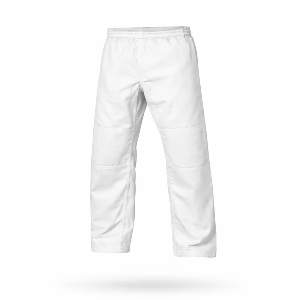 White martial arts pants on a white background