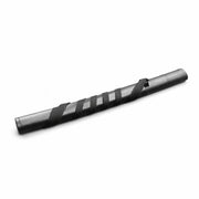 Black shoto scabbard with striped pattern on a white background