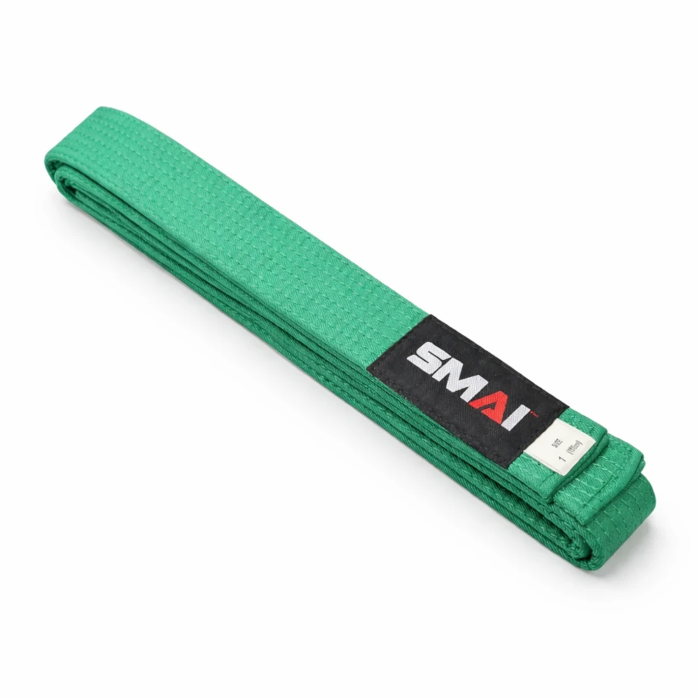 Green belt with SMAI label on a white background
