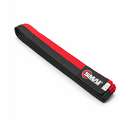 Black and red belt with SMAI logo on a white background