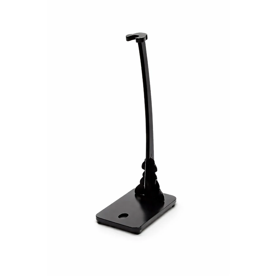Wooden black training sword stand on a white background