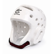 White martial arts headgear with black 'Wacoku' logo on a white background