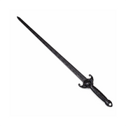 Decorative training taichi sword with a detailed handle on a white background