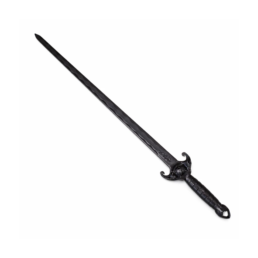 Decorative training taichi sword with a detailed handle on a white background