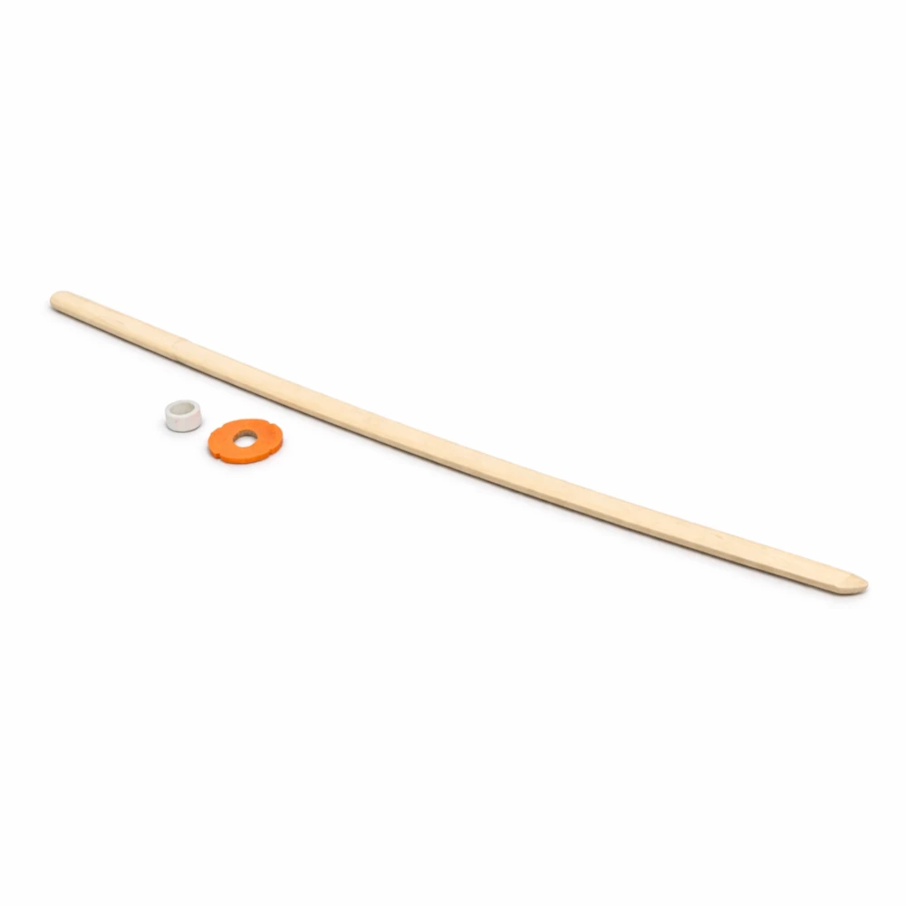 Wooden oak bokken on a white background