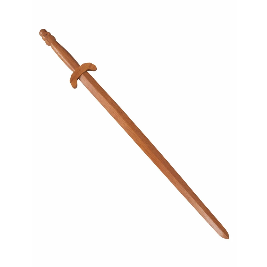 Wooden tai-chi sword on a white background